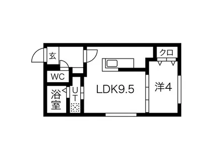 LE NUAGE 豊平(1LDK/3階)の間取り写真