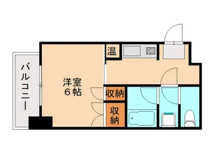 ビブレ北方(1K/1階)の間取り写真
