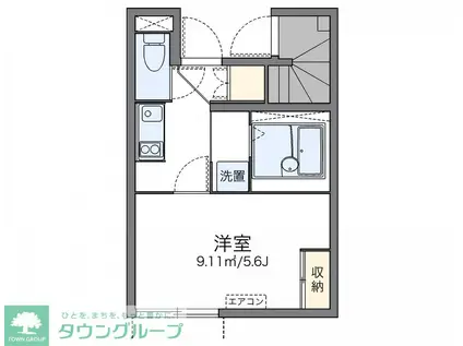 レオネクスト筒井(1K/1階)の間取り写真