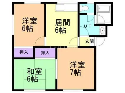 メゾンパルコ(2LDK/2階)の間取り写真