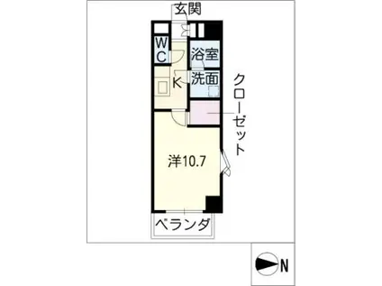 ASKビル(1K/7階)の間取り写真