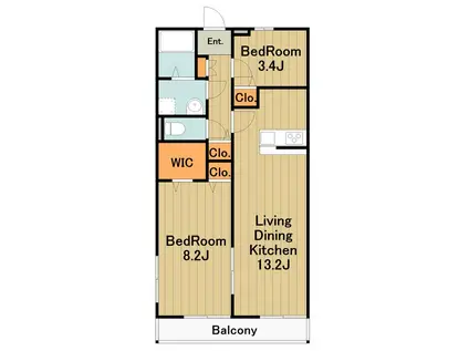 リブリサガミ(2LDK/3階)の間取り写真