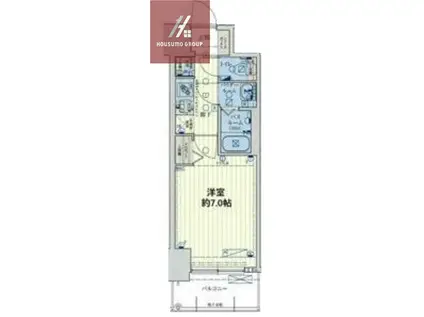 スワンズシティ大阪クレアスト(1K/4階)の間取り写真