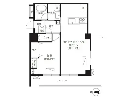 サンフィールド西日暮里(1LDK/2階)の間取り写真