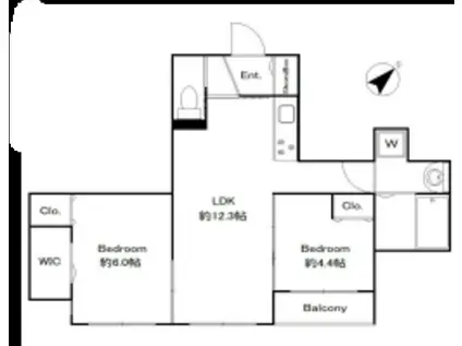 イル・ポスト・ソレッジャート(2LDK/3階)の間取り写真