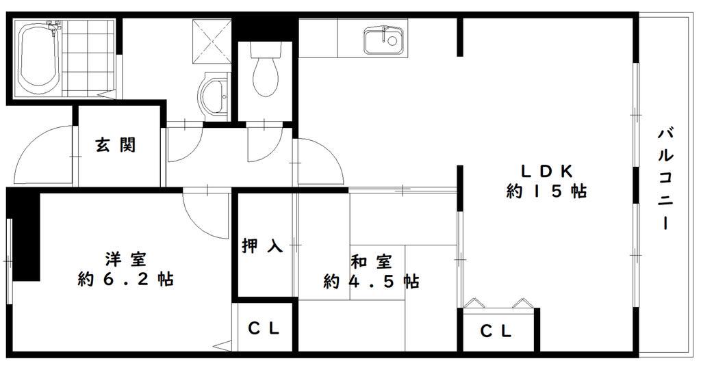 雅マンション(2LDK/2階)の間取り写真