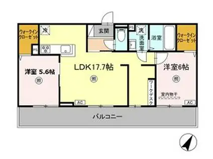 メゾン・ド・K S(2LDK/3階)の間取り写真