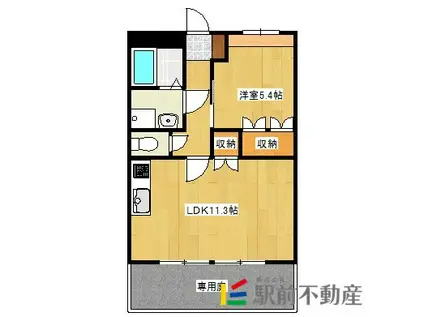 リバーサイドコスモスI(1LDK/1階)の間取り写真