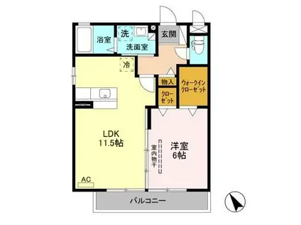 アーティストリー(1LDK/2階)の間取り写真