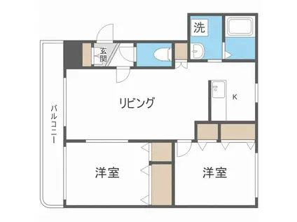 カサグランデN17(2LDK/1階)の間取り写真