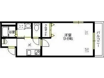 デコート代々木上原(1K/1階)の間取り写真