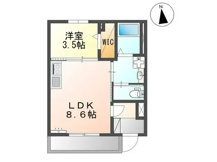 ネオハイム(1LDK/1階)の間取り写真