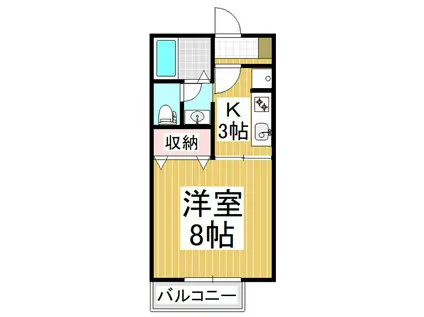 セジュール本藤(1K/1階)の間取り写真