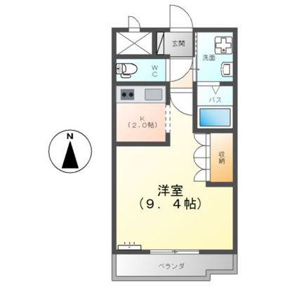 ルミエール(ワンルーム/2階)の間取り写真