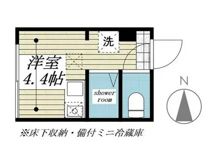 グラード氷川台II(ワンルーム/1階)の間取り写真