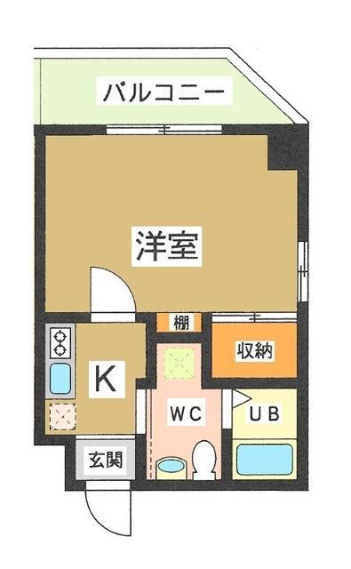 CASA MIA NAKANOBU(1K/3階)の間取り写真