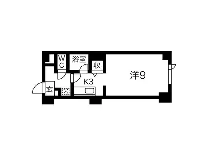 藤井ビル北23条(1K/7階)の間取り写真