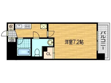 和泉ハイツ(1K/7階)の間取り写真