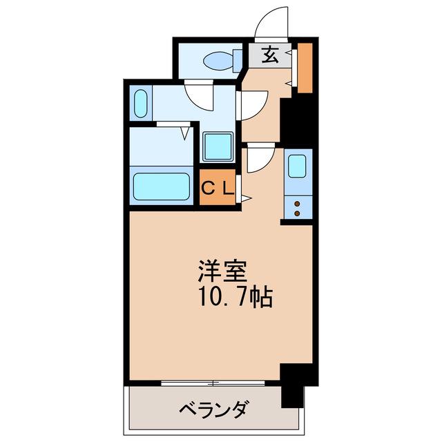 メゾンドール栄(ワンルーム/8階)の間取り写真
