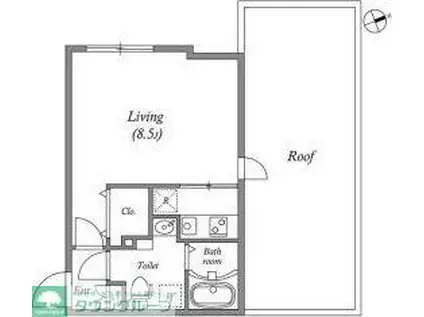 MODULOR祐天寺(1K/4階)の間取り写真