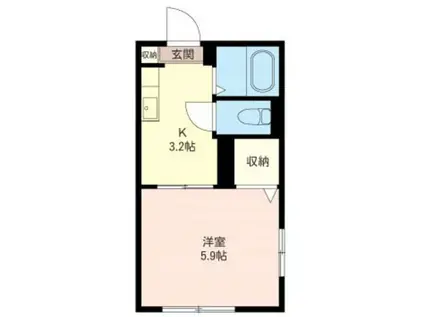 ハイム88(1K/2階)の間取り写真