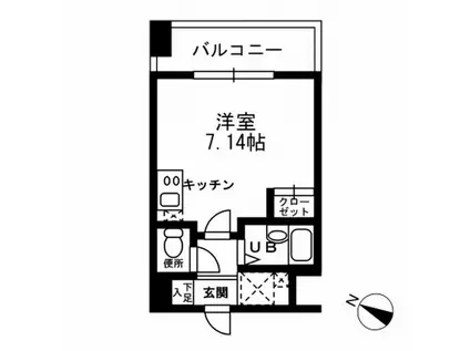 レジディア三越前(ワンルーム/8階)の間取り写真