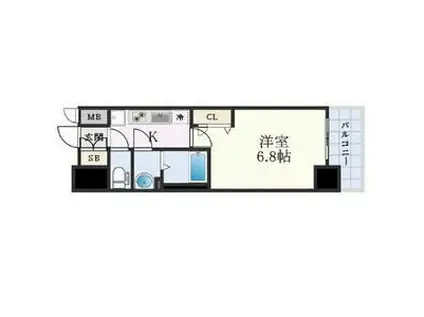 プレサンス名古屋幅下ファビュラス(1K/9階)の間取り写真