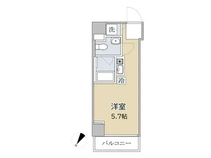 タウンハイツ銀座(ワンルーム/3階)の間取り写真
