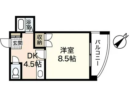 DOLCEVITA(1DK/3階)の間取り写真