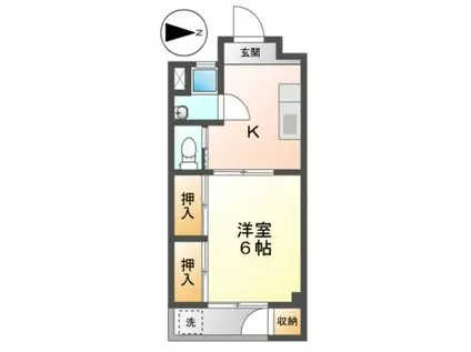 土岐ステーションビル(1K/3階)の間取り写真