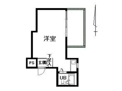 メゾン西内町(ワンルーム/4階)の間取り写真
