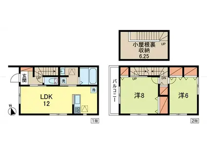 TWILL(2LDK/1階)の間取り写真