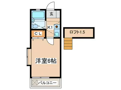 ラフォーレ錦(1K/2階)の間取り写真