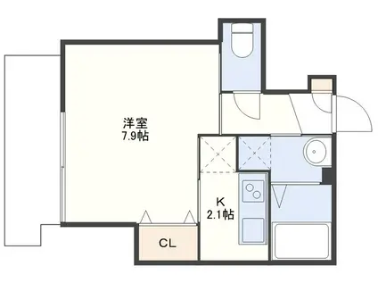 ファーストラック出来大工町(1K/3階)の間取り写真