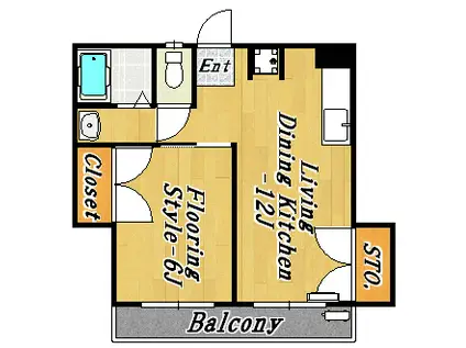 テールレジデンス(1LDK/3階)の間取り写真