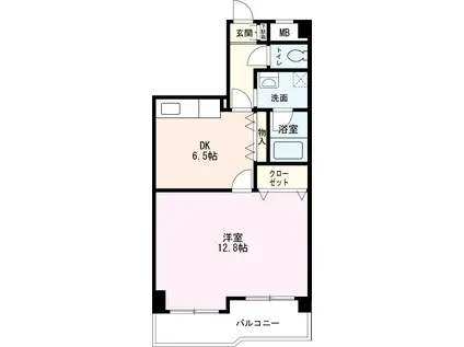 三和平城グランドパレス(1K/5階)の間取り写真