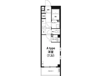 リブリ・KAMINOGE(1K/2階)の間取り写真
