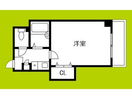 ヴィラ弐番館(1K/5階)の間取り写真