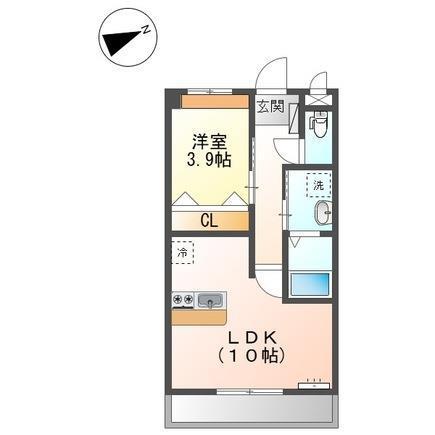 ラヴィータ(1LDK/2階)の間取り写真