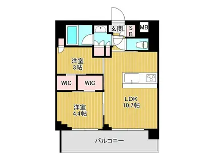 コンフォリア二葉(2LDK/3階)の間取り写真