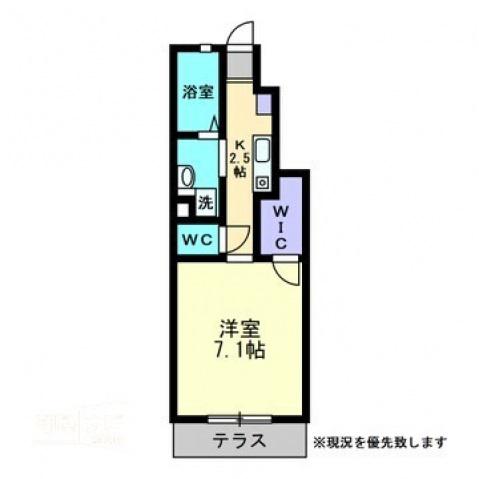 NEW ARK(1K/1階)の間取り写真
