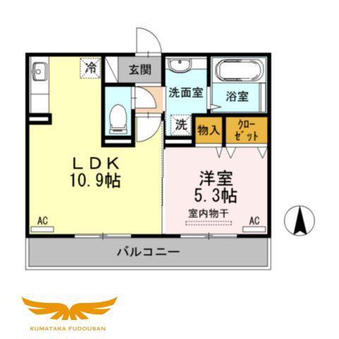 メゾン・リベルテ(1LDK/2階)の間取り写真