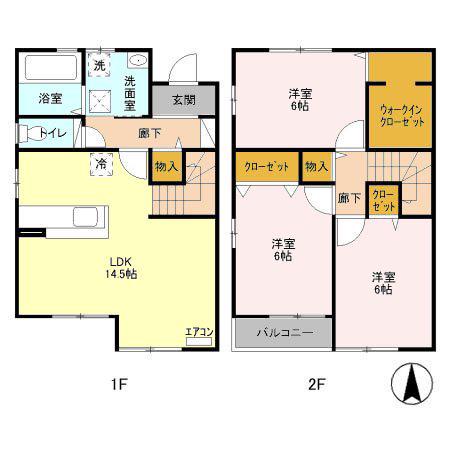 エスポワール 五番館(3LDK/1階)の間取り写真