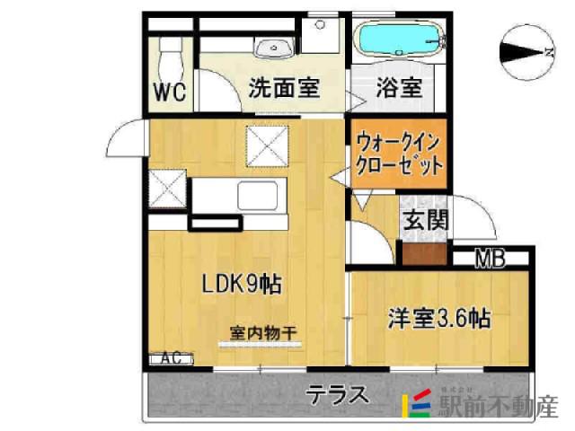 グランツェーレ(1LDK/3階)の間取り写真
