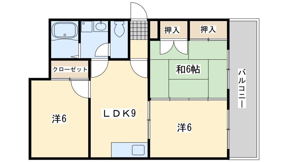 ティアラ(3LDK/2階)の間取り写真