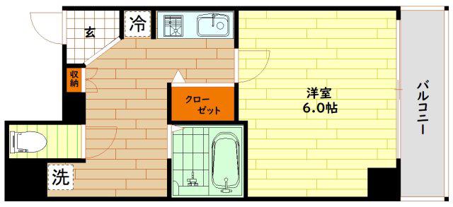 ラナップスクエア南森町(1K/5階)の間取り写真