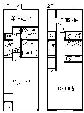 1-21AP2L(2LDK/1階)の間取り写真