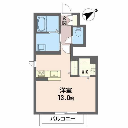 ヴェラール(ワンルーム/1階)の間取り写真