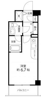 サンセール与野本町(ワンルーム/3階)の間取り写真