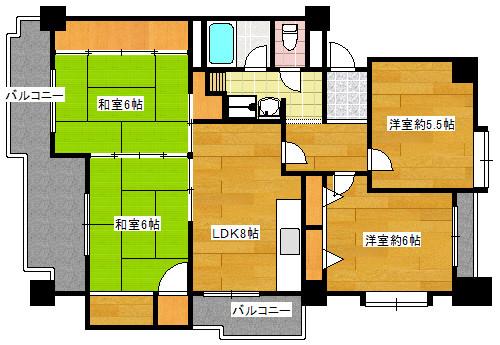IT合川(4LDK/3階)の間取り写真